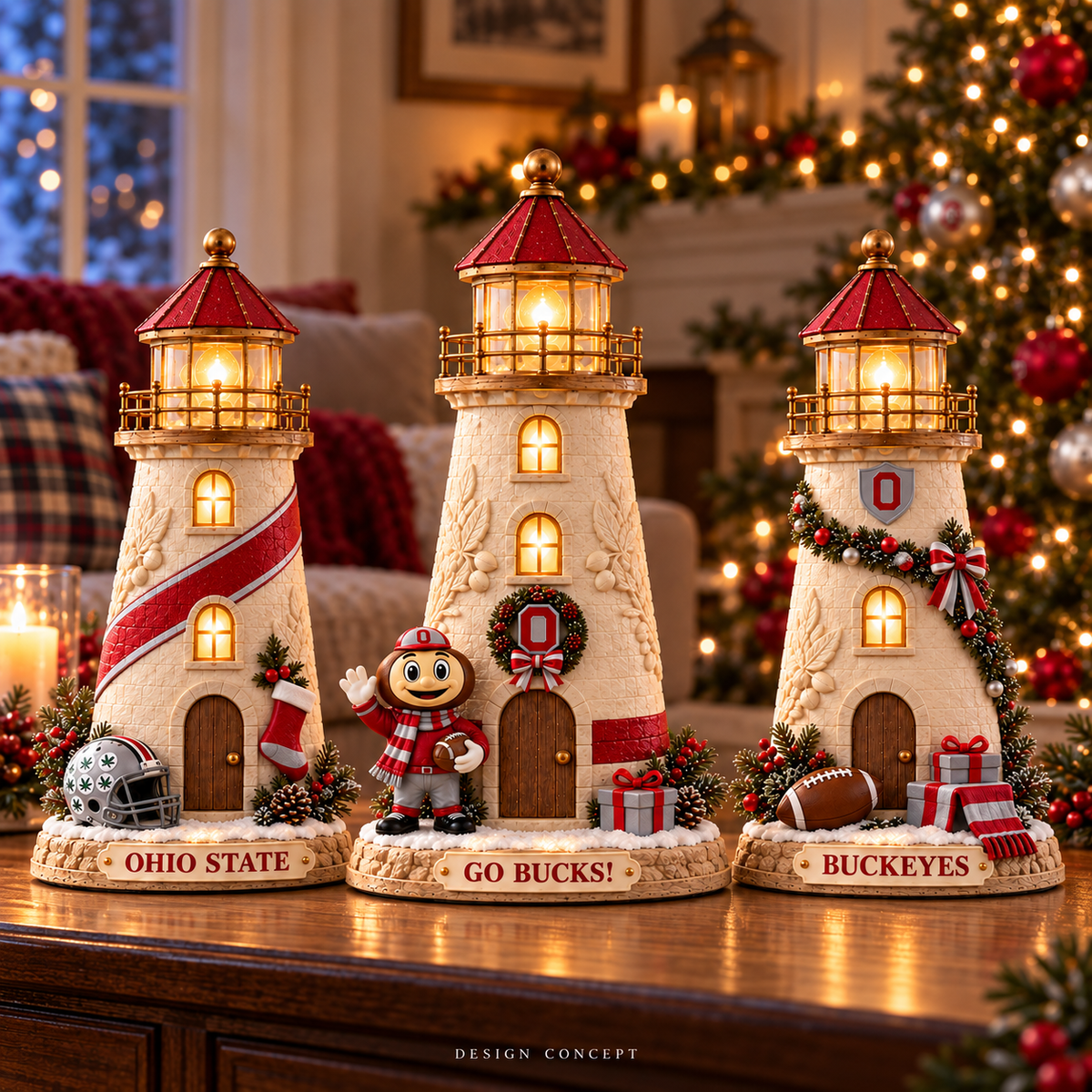 OSB Premium Holiday Lighthouse Trio TMH