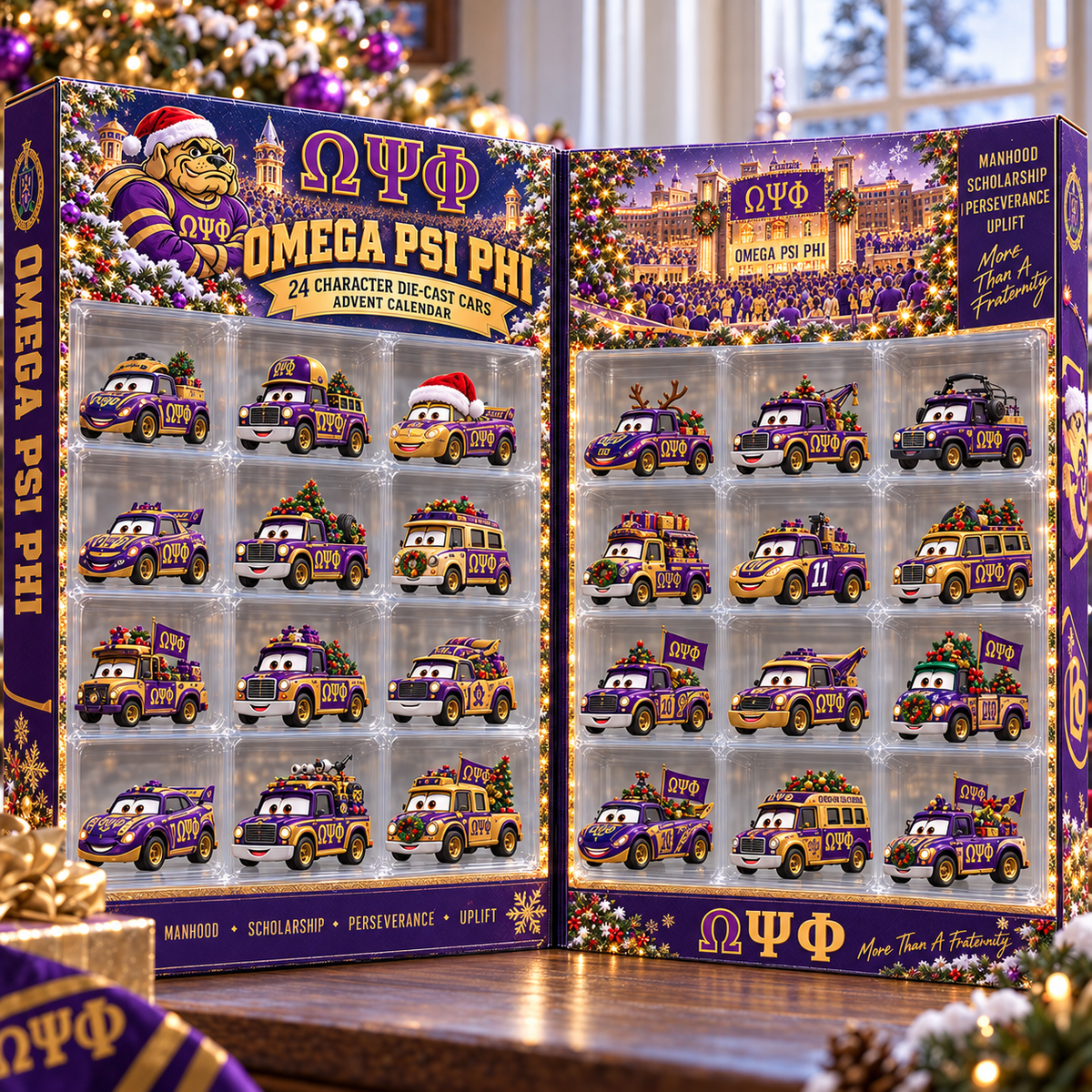 OMPP Premium Character Die-Cast Cars Christmas Advent Calendar NTNA