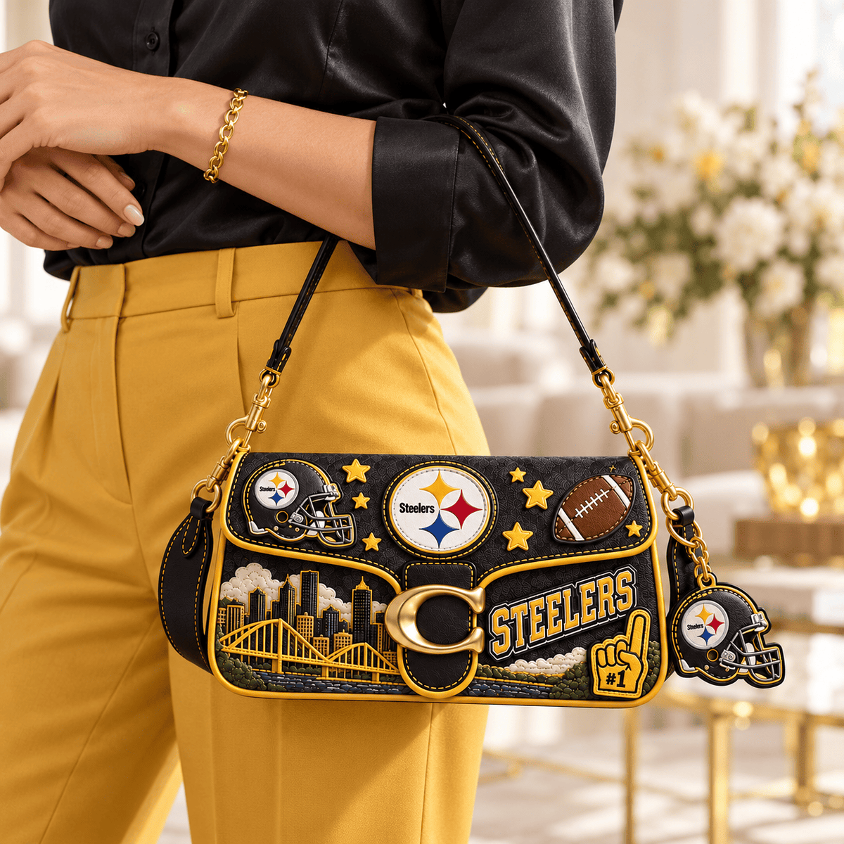 Premium PBS Coach Shoulder Cross With Charm NPL